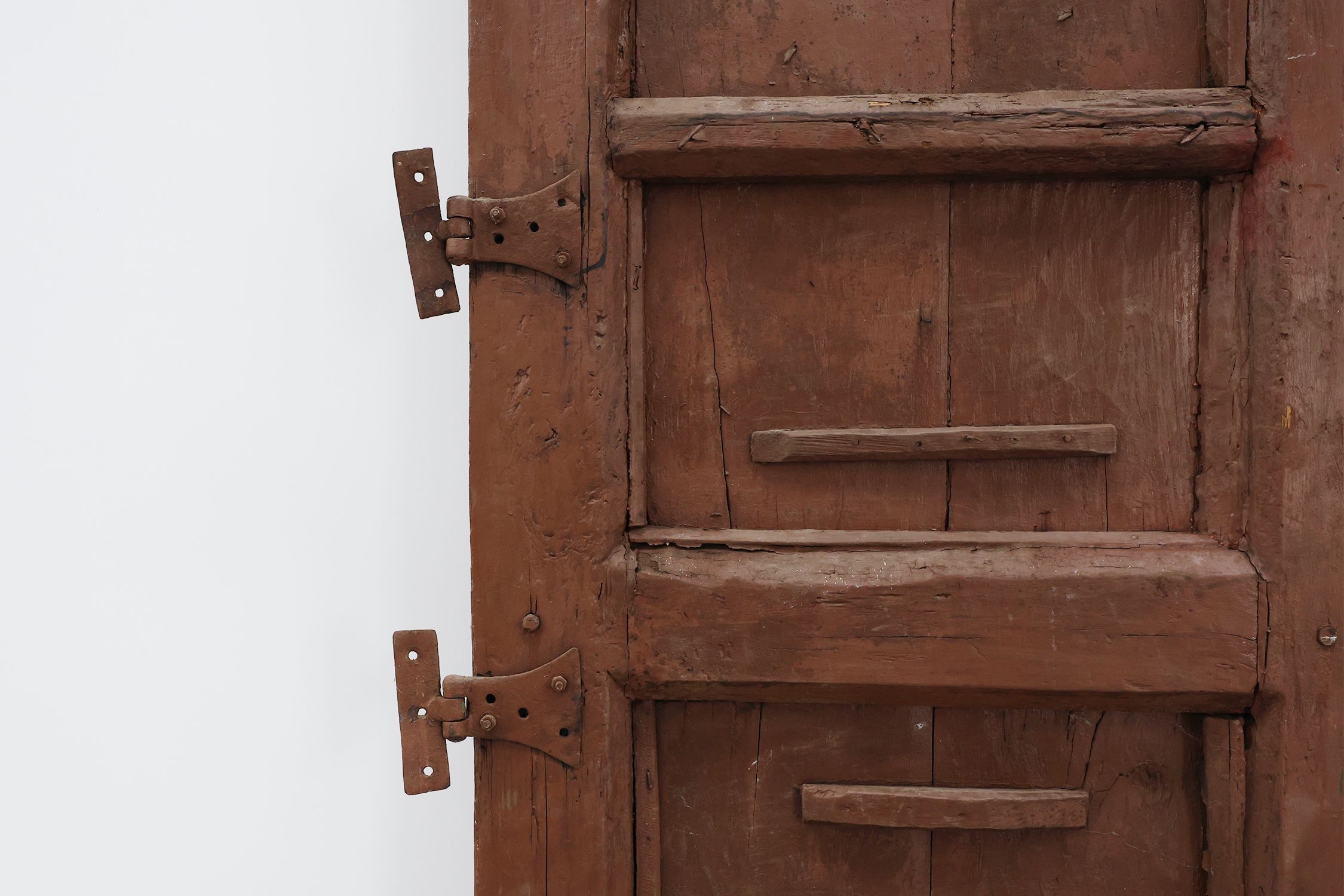 Large 17th century Monastery doors in terracotta lacquered oak, Portugalthumbnail
